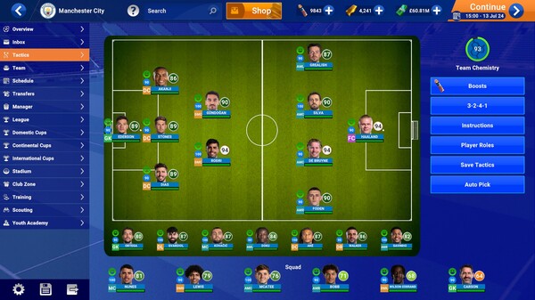 Soccer Manager 2025 gameplay screenshot