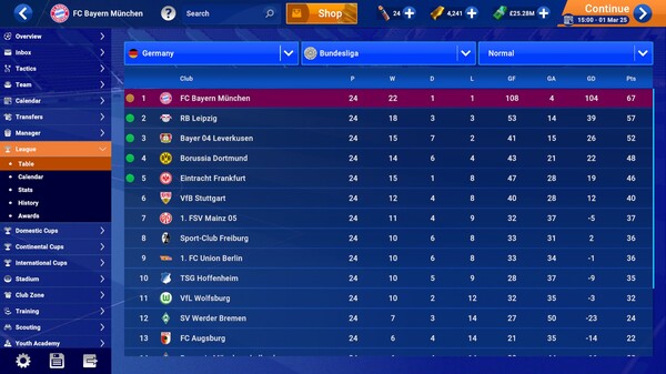Soccer Manager 2025 gameplay screenshot