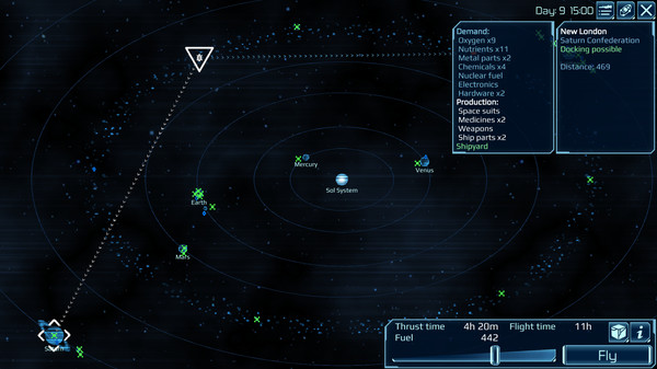 Space Commander: War and Trade gameplay screenshot