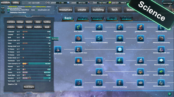 Space industrial empire gameplay screenshot