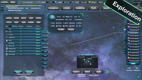 Space industrial empire gameplay screenshot