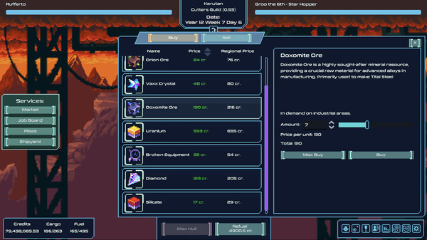 Spaceport Trading Company gameplay screenshot