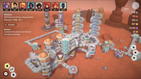 Stellar Settlers: Space Base Builder gameplay screenshot