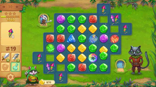 Strongblade - Puzzle Quest and Match-3 Adventure gameplay screenshot