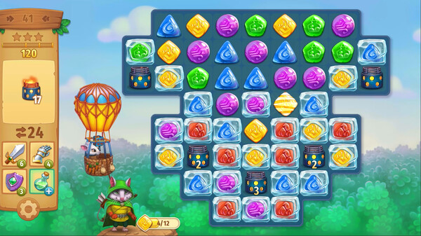Strongblade - Puzzle Quest and Match-3 Adventure gameplay screenshot