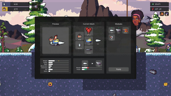 Super Mining Mechs gameplay screenshot