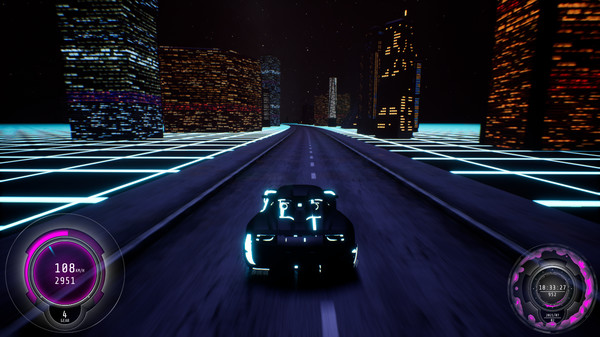 Synthwave Burnout gameplay screenshot