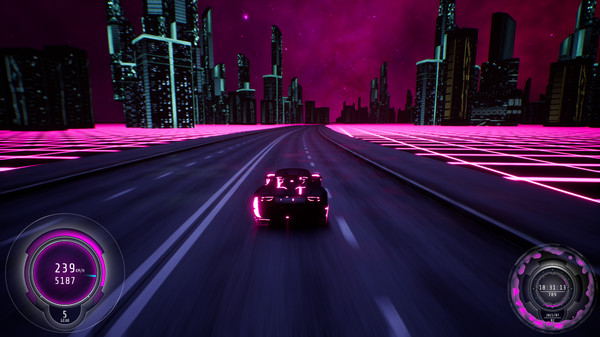 Synthwave Burnout gameplay screenshot