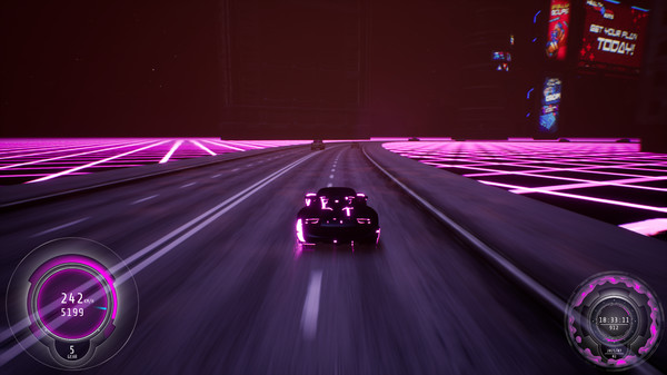 Synthwave Burnout gameplay screenshot