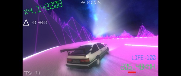 Synthwave Dream '85 gameplay screenshot