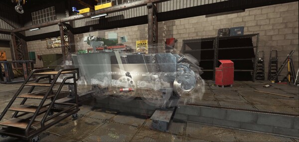 Tank Mechanic Simulator VR gameplay screenshot