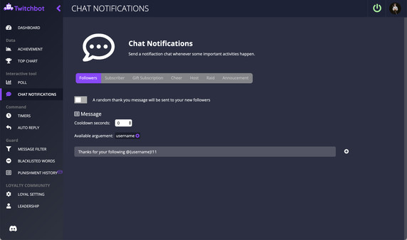TBOT - Twitch Bot gameplay screenshot