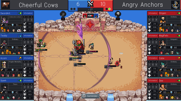Teamfight Manager gameplay screenshot