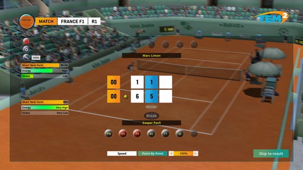 Tennis Elbow Manager 2 gameplay screenshot