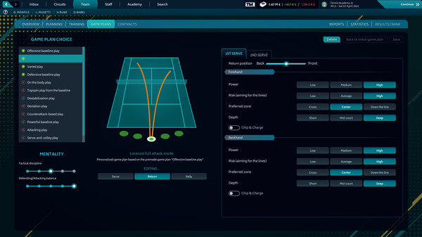 Tennis Manager 2021 gameplay screenshot