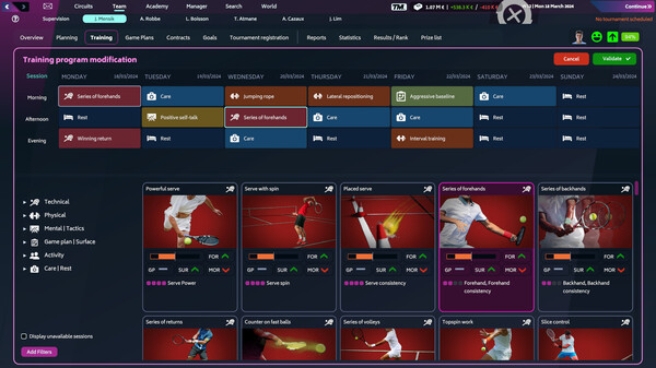 Tennis Manager 2024 gameplay screenshot