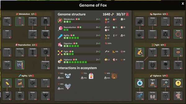 Territory: Animals Genetic Strategy gameplay screenshot