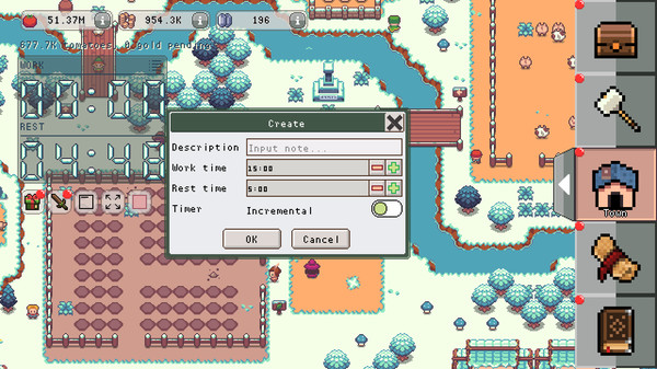 The Legend of Pomodoro gameplay screenshot