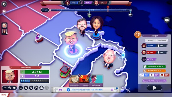 The Political Machine 2024 gameplay screenshot