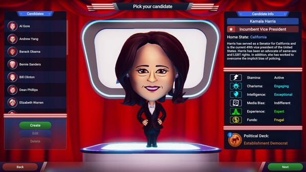The Political Machine 2024 gameplay screenshot