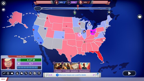 The Political Machine 2024 gameplay screenshot