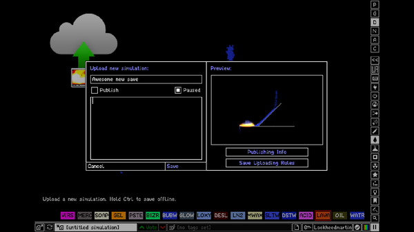 The Powder Toy gameplay screenshot