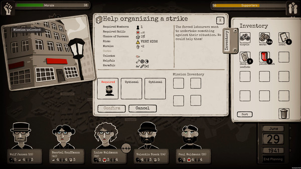 Through the Darkest of Times gameplay screenshot