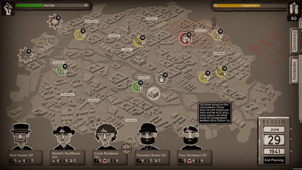 Through the Darkest of Times gameplay screenshot