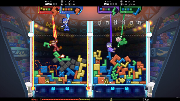 TopplePOP: Bungee Blockbusters gameplay screenshot
