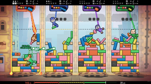 TopplePOP: Bungee Blockbusters gameplay screenshot