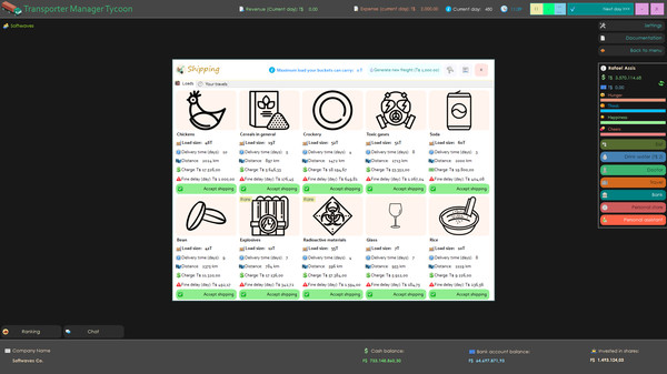 Transporter Manager Tycoon gameplay screenshot