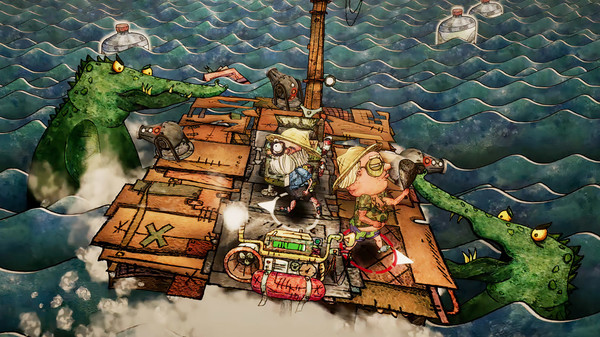 Trash Sailors: Co-Op Trash Raft Simulator gameplay screenshot