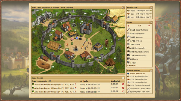 Tribal Wars gameplay screenshot