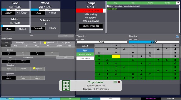 Trimps gameplay screenshot