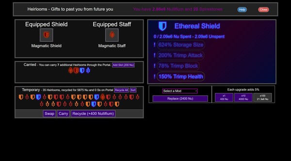 Trimps gameplay screenshot