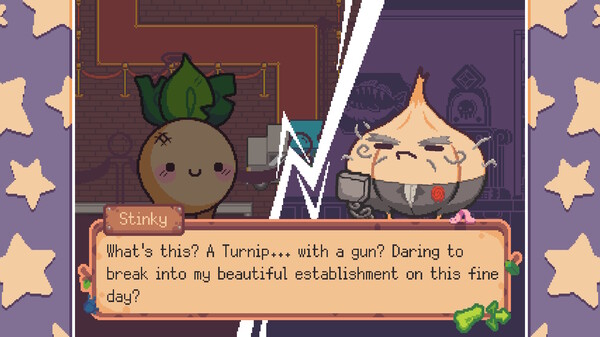 Turnip Boy Robs a Bank gameplay screenshot