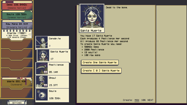 Underworld Idle gameplay screenshot