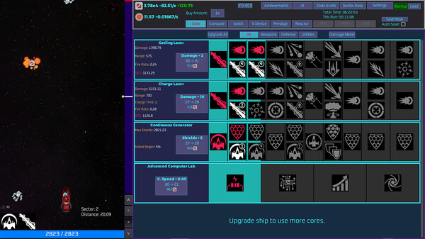 Unnamed Space Idle gameplay screenshot