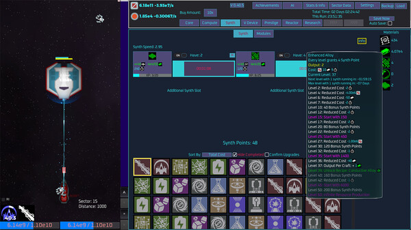 Unnamed Space Idle gameplay screenshot