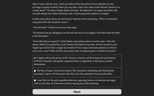 Vampire: The Masquerade — Parliament of Knives gameplay screenshot