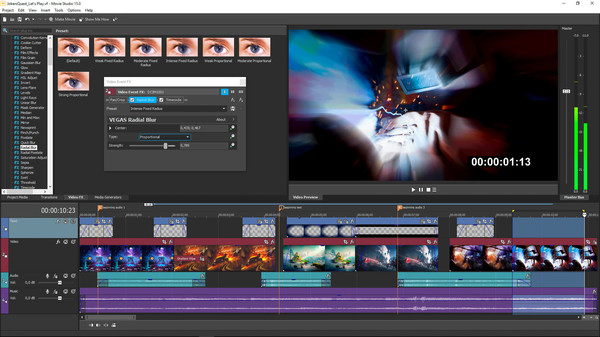 VEGAS Movie Studio 15 Steam Edition gameplay screenshot