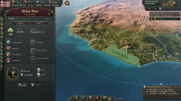 Victoria 3 gameplay screenshot