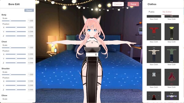 VRoid Clothing Maker gameplay screenshot