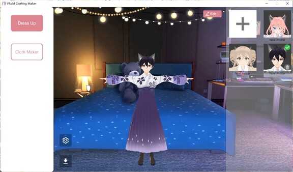VRoid Clothing Maker gameplay screenshot
