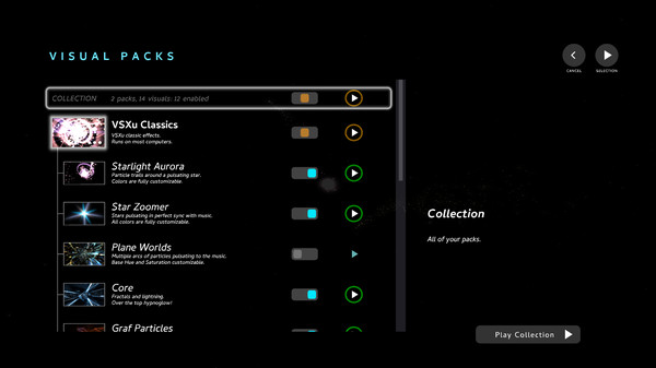 VZX Player gameplay screenshot