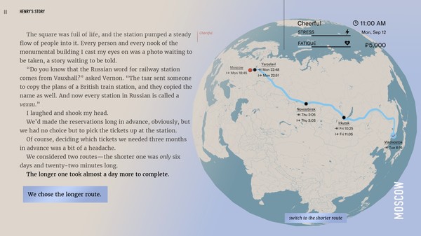 Wanderlust: Transsiberian gameplay screenshot