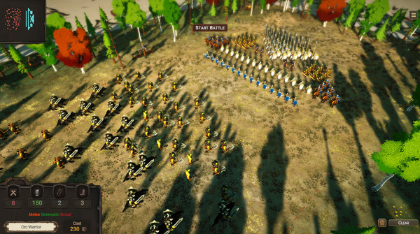 Warlords Battle Simulator gameplay screenshot