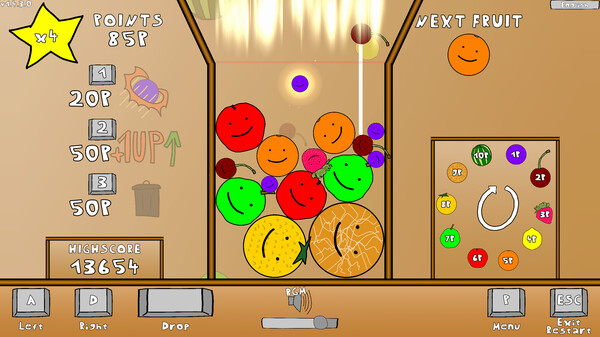 Watermelon Game gameplay screenshot