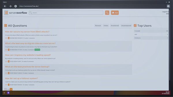 Web Host Simulator gameplay screenshot