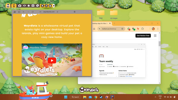 Weyrdlets : Idle Desktop Pets gameplay screenshot